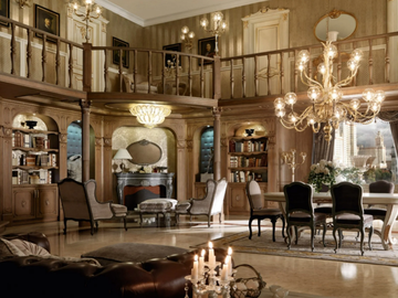 MOSCA - Walnut boiserie with integrated lighting by Martini Interiors - view 2
